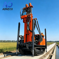 Équipement de forage de puits d'eau hydraulique diesel ANS260, machine de type chenille pour applications de construction