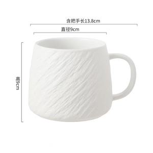 م حجر بسيط كوب بلوري ياباني إبداعي أسود موجة بيضاء مطعم مخصص كوب قهوة سيراميك - Product Image 6