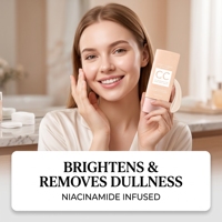Crème teintée CC Essence (blanc ivoire) hydratante, légère et offrant une couvrance légère, idéale pour les trajets quotidiens