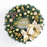 Guirlande de Noël en PVC artificiel uni, base de bricolage pour artisanat, guirlande verte 60 80 115 160 aiguilles pour porte - Vente en gros