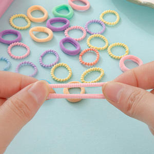 Nouvel ensemble de cordes et anneaux pour cheveux en caoutchouc pour enfants, petite boîte, haute élasticité, sans dommage pour les cheveux, bijoux pour enfants - Product Image 4