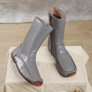 New <b>Waterproof</b> Sheepskin and Lambskin Side Zipper Ankle <b>Boots</b> in Solid Color Casual Warm Fashionable Versatile Durable for <b>Women</b> - Product Image 6