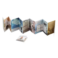 Catalogue de rideaux de couverture de canapé à trois volets durables Customlogo Reliure brillante A4 Service d'impression en couleur Brochure à coque dure