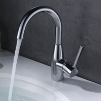 Robinet de cuisine moderne en acier inoxydable brossé nickelé, flexible, avec bec extractible, pour hôtel et hôpital