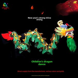 Accessoires de Danse du <span class=keywords><strong>Dragon</strong></span> pour Enfants : Tête et Queue de <span class=keywords><strong>Dragon</strong></span> en Tissu Satiné Coloré pour la Maternelle, Lion de Scène Moderne pour Spectacles Rapides - Product Image 4
