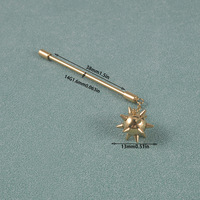 Acier chirurgical Trident de Neptune et Meteor Marteau Oreille Industriel Piercing Oreille Droite Barbell Anneau Corps Piercing Bijoux