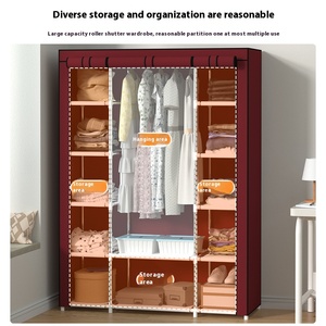 Tùy Chỉnh Đa Chức Năng Tủ Quần Áo Lưu Trữ Sinh Thái Thân Thiện Với Vải Nhà Quần Áo Lưu Trữ Tầng Thường vụ Tủ Quần Áo - Product Image 3