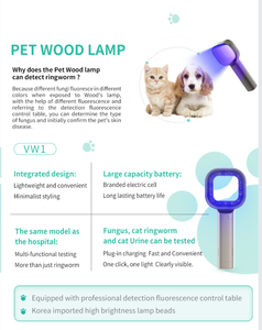 QDVW-3 analizzatore di pelle a luce UV portatile per animali domestici veterinario strisce di prova lampada in legno per la rilevazione di malattie della pelle - Product Image 5
