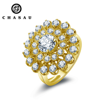 Luxus Original 10 Karat Pure Gold Round Cut D Farbe 1CT Cluster Moissan ite Flower Doppel Halo Verlobung sring Ehering für Frauen