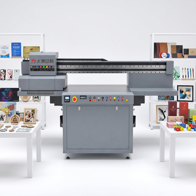 High Precision Ricoh UV Ink 90x90cm Multi-Material UV Flatbed Printer for Packaging Tea Wine & Cosmetic Boxes