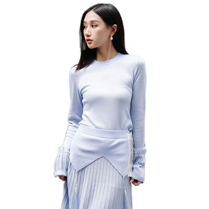 Suéter de Punto Coreano al por Mayor para Mujer, Top de Manga Larga con Cuello Redondo, Ropa de Invierno para Dama, Jersey de Punto - Product Image 1