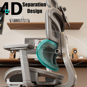 एडजस्टेबल हेडरेस्ट और स्विवेल के साथ एर्गोनोमिक ऑफिस चेयर पूर्ण जाल फैब्रिक रिक्लियर के साथ सस्ते आधुनिक कार्यालय की कुर्सी है। - Product Image 4