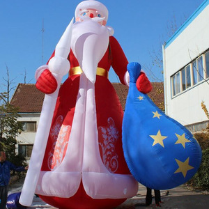 <b>Inflatable</b> <b>Santa</b> Claus Cartoon Figure Outdoor Holiday Yard Decoration PVC Material Large Size - Product Image 1