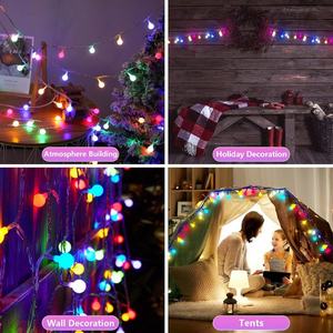 Guirnaldas de Luces con Bolas de Cristal LED, Decoración Navideña para el Hogar, Árbol, Fiestas en Interiores, Reuniones Familiares - Product Image 4