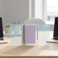 Carnet de notes A6 de luxe à paillettes, classeur à 6 trous, journal professionnel, classeur de budget transparent – Meilleur prix de gros
