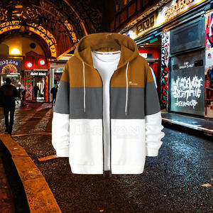 Trendy Winter Plus Size Hoodies Solid & Print Pattern Casual Style Apparel Fashionable Loose Fit Hooded Collar Zipper Closure - Product Image 3