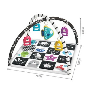 Tapis d'éveil pour bébé en coton, jouet éducatif 3 en 1, non toxique, pour nouveau-nés jusqu'à 24 <span class=keywords><strong>mois</strong></span> - Product Image 4