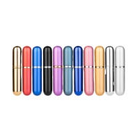 MUB Vaporisateur de parfum Atomiseur de parfum Bouteilles pour parfum Rondes en aluminium et vides rechargeables Voyage cosmétique 5ML