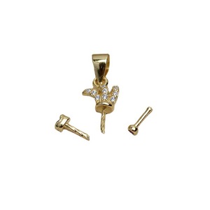 Pendentif en argent S925 avec perle baroque, petit collier en forme de poisson, accessoire de bijoux DIY pour femmes, 4102 - Product Image 5