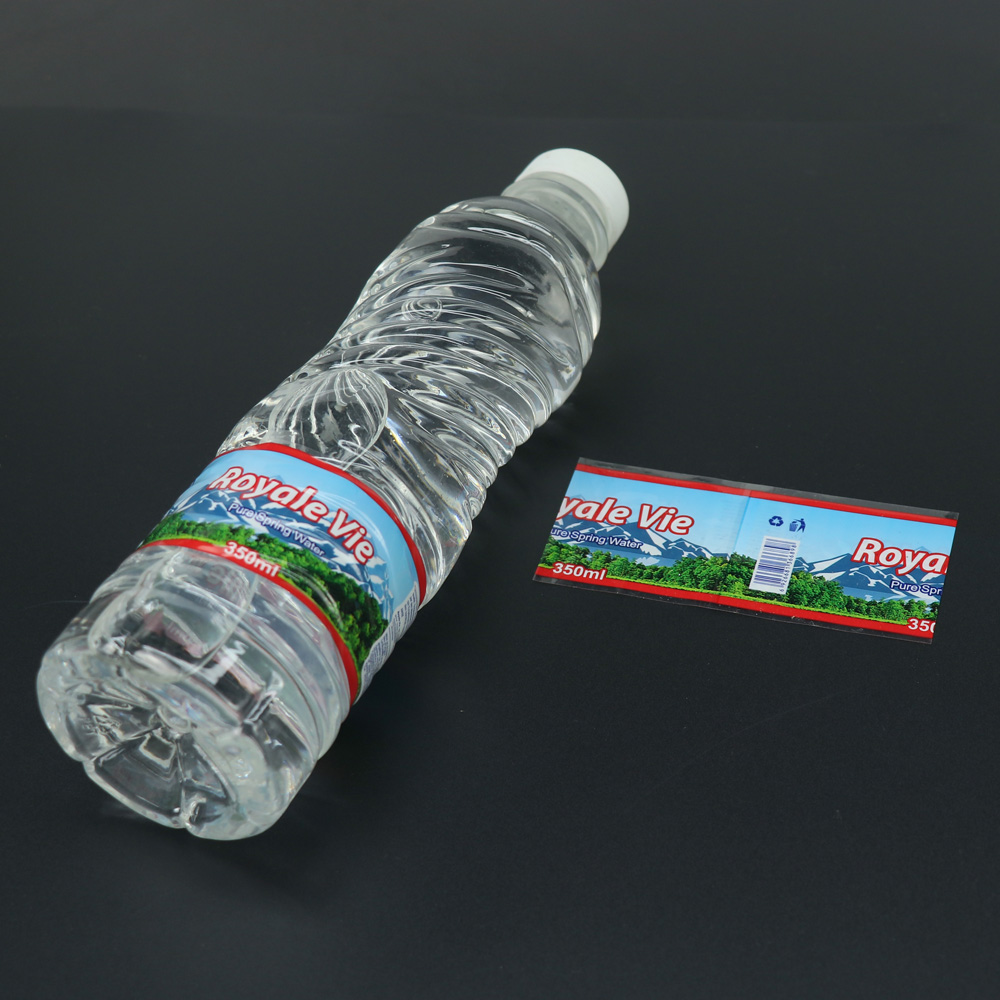 Pvc Shrink Label for Pure Spring Water 350ml Water Bottle Label