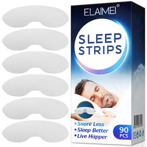 Etiqueta privada ELAIMEI Material médico Transpirable Anti ronquidos Tiras para dormir Parche de ayuda para dormir