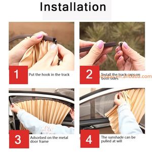 Fabrik preis 2 Stück Auto vorhänge Magnetische Installation Auto Seiten fenster Sonnenschutz Dekor UV-Schutz Vorhang Werbe geschenke - Product Image 2