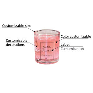 เทียนหอมถั่วเหลืองทำมือ ลายดอกไม้น่ารัก กลิ่นมะลิ ชุดของขวัญแต่งงาน/วันเกิดแบบกำหนดเอง สำหรับขายส่งช่วงคริสต์มาส - Product Image 6