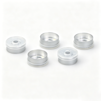 Bouchon à vis en aluminium de 20 mm, vente en gros, OEM, antidérapant, à fermeture moletée, non rechargeable, couvercle à clapet, étanche, hermétique, pour bouteille