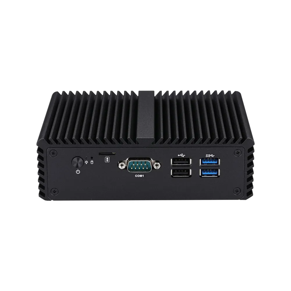 Qotom Core i7 10810U Processeur haute performance Intel UHD Graphics Mini PC industriel sans ventilateur