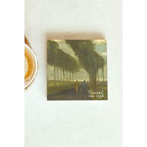 Juego de Posavasos de Piedra Individual de la Serie Vincent Van Gogh, Diseño Cuadrado 137, para Regalo Empresarial o Promocional - Product Image 1