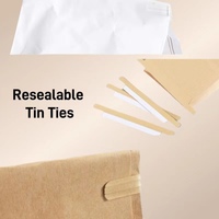 Sacs en papier kraft blanc biodégradables pour emballage sac à cravate en étain emballage croplan étain cravate kraft sac d'échantillon de sol imprimé personnalisé