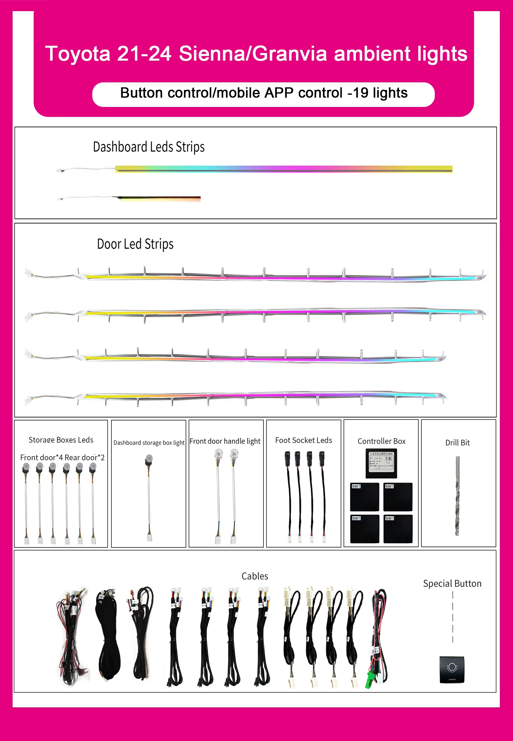 For Sienna/Granvia-19in1