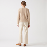 Pull en cachemire pur pour femme, col rond, vêtements d'hiver de luxe, service OEM disponible