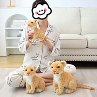 Peluche douce en forme de panthère noire, léopard ou tigre, avec rembourrage en coton PP, unisexe