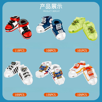 Mini blocs de construction en plastique en forme de chaussures, puzzle 3D, jouet éducatif, cadeau pour enfants de 5 à 7 ans, transport, écologique, non toxique