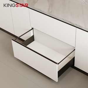 Cassetto in Acciaio Personalizzato KINGSTAR Q235 con <span class=keywords><strong>Chiusura</strong></span> Ammortizzata e Pannelli Laterali 3D, Sistema di Cassetti OEM per Bagno di Appartamenti - Product Image 1