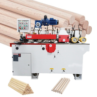 Machine à rouler et à arrondir les manches de balai en bois à grande vitesse, machine à fabriquer des manches de pelle et des tiges pour bâtons en bois
