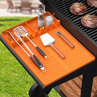 Tapis de protection pour barbecue en silicone de qualité alimentaire, 3 mm, antiadhésif, résistant à la chaleur, pour cuisine extérieure, barbecue, plaque de cuisson, tapis pour barbecue de patio