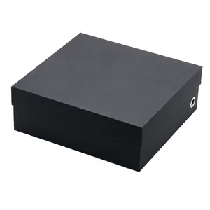 Caja de regalo de ropa de zapatos de cartón de alta calidad, caja de zapatos negra vacía, embalaje de cajas de zapatos personalizadas con embalaje de logotipo