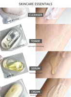 Set Kapsul Perawatan Kulit Anti-Penuaan, Pemutih, Anti-Kerut, Berinfus Squalene, Bentuk Hati, Mewah, Portabel, Perawatan Malam