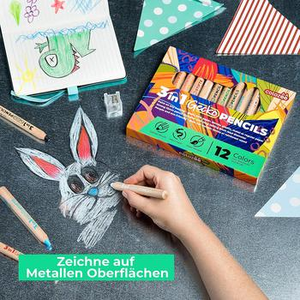 <span class=keywords><strong>Crayons</strong></span> de cire en bois OEM en gros, format jumbo 3-en-1, non toxiques, <span class=keywords><strong>crayons</strong></span> aquarelles 3-en-1, <span class=keywords><strong>crayons</strong></span> de cire pour enfants - Product Image 4