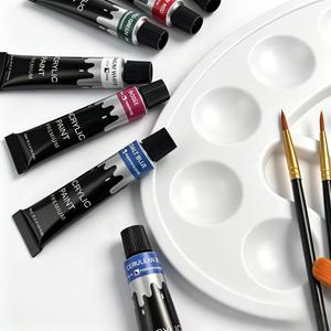 Juego de <span class=keywords><strong>Pintura</strong></span> Acrílica de 12 Colores, 12 ml, en Tubos de Aluminio con Caja de Colores, para Aprendizaje Artístico y Uso Principiante, Resistente al Agua y Fácil de Limpiar - Product Image 1