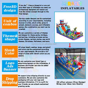 Toboggan gonflable commercial à 4 voies, toboggan gonflable <span class=keywords><strong>de</strong></span> course bicolore bleu et blanc avec <span class=keywords><strong>pare</strong></span>-<span class=keywords><strong>brise</strong></span> supérieur pour fêtes et carnavals - Product Image 5