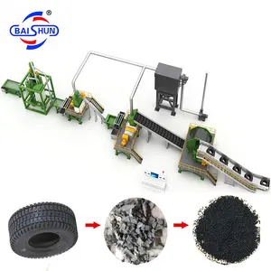 Línea de producción de equipo de máquina de reciclaje de neumáticos de desecho, 1000 kg/h, a la venta
