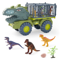 Camion Porte-Voitures et Dinosaures pour Garçons, Véhicule de Transport, Modèle Animal Dinosaure Tyrannosaure Rex, Jeu, Cadeaux d'Anniversaire pour Enfants
