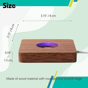 Lampada Sfera di Cristallo 3D Sistema Solare, <span class=keywords><strong>Pianeti</strong></span> Luminosi, Luce Decorativa per Casa con Base in Legno, Altri Prodotti Artigianali in Cristallo - Product Image 4