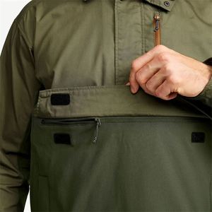 Wholesale OEM Service <b>Men's</b> Casual Windproof Hooded <b>Jacket</b> High Quality <b>Lightweight</b> Nylon/Cotton Outwear Multiple Pockets Zipper - Product Image 4