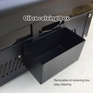 Mini BBQ Grill d'extérieur <span class=keywords><strong>Plancha</strong></span> à <span class=keywords><strong>gaz</strong></span> GPL en acier inoxydable à 2 brûleurs avec design pliable en <span class=keywords><strong>fonte</strong></span> galvanisée pour usage alimentaire - Product Image 3