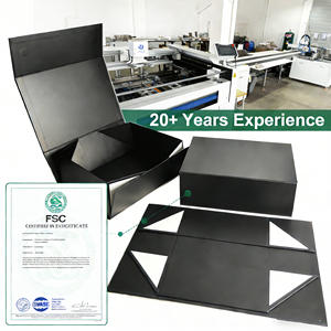 Boîtes pliantes en carton grand format, magnétiques, recyclables, en papier couché gaufré avec pelliculage mat et fermeture à ruban, vente en gros - Product Image 6