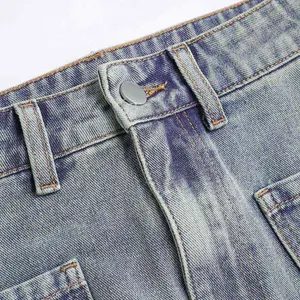 WS098 y2k Denim Midi Rock benutzer definierte Frauen Jeans rock Rüschen Design Frauen Jeans rock Midi